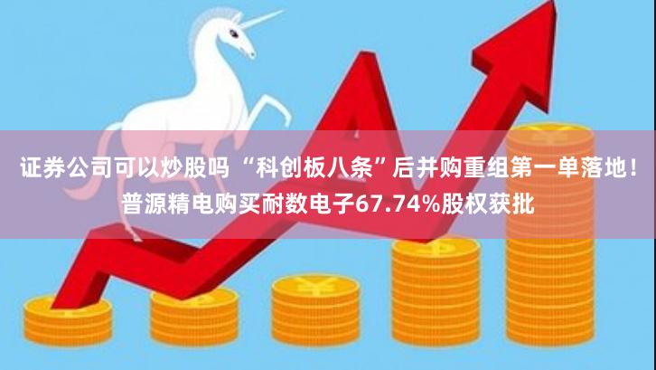 证券公司可以炒股吗 “科创板八条”后并购重组第一单落地！普源精电购买耐数电子67.74%股权获批